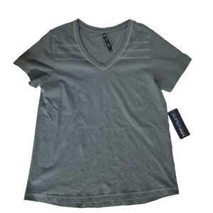 Kuhl Superair Shirt Womens XS Green V Neck Ultra Fine Organic Cotton Super Soft